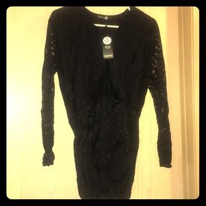 Boohoo Black Lace Bodysuit